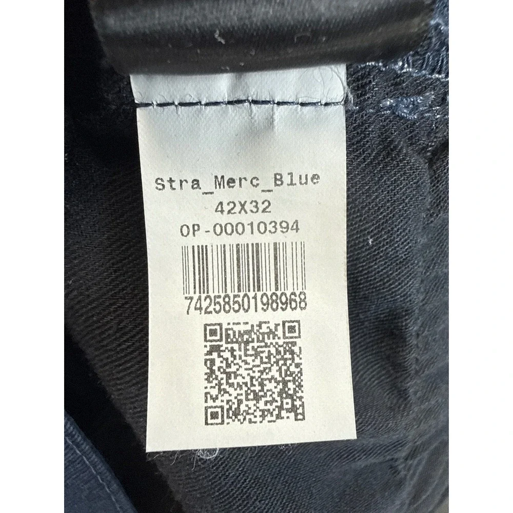 Mott & Bow Mercer Pants Men 42x30 Blue Preppy Straight Leg Cotton Stretch Travel